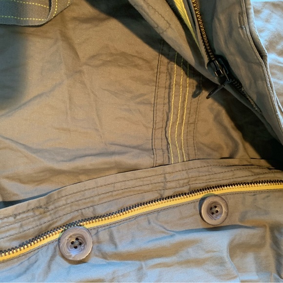 Gap field military jacket Womans drawstring waist lots of pockets moss size med - Picture 5 of 7